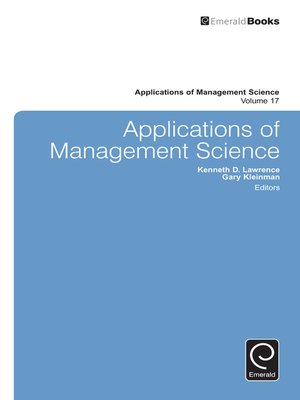 cover image of Applications of Management Science, Volume 17